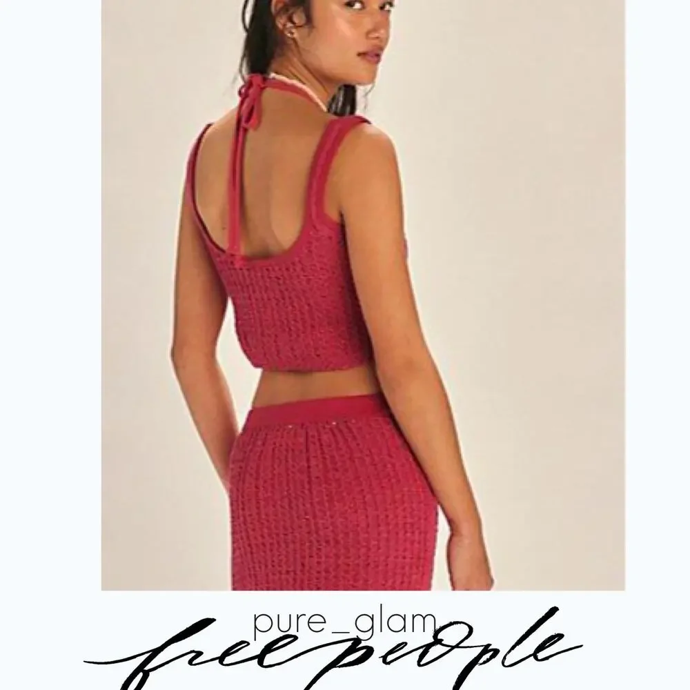 Free People crochet skirt set Free-est